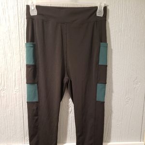 Black and Teal PopFit leggings